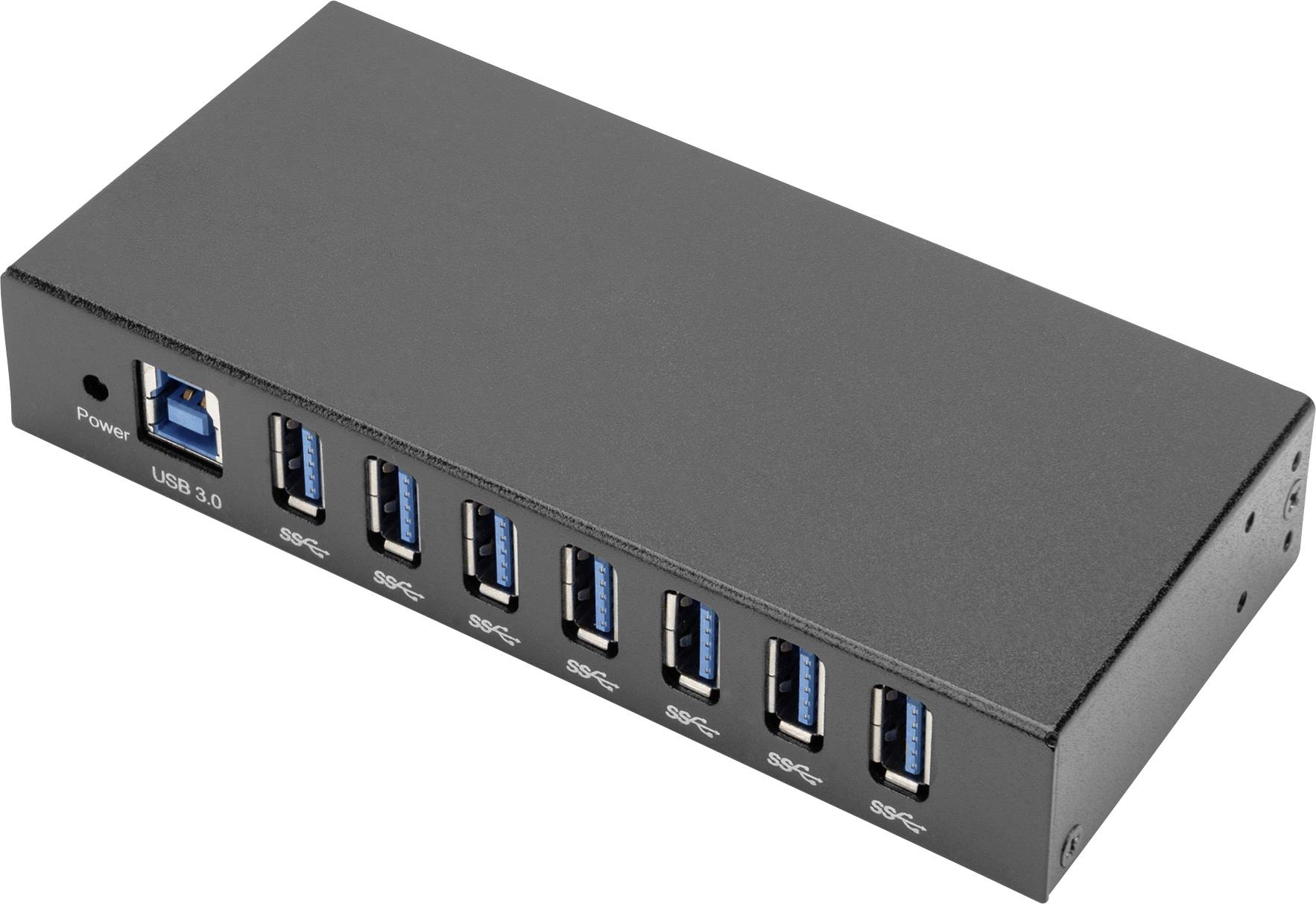 Digitus DA-70258-1 USB-Hub 7 Portów USB-A USB 3.0 5 GBit/s do zastosowań przemysłowych, metalowa obudowa, z diodą LED st - obrazek 1