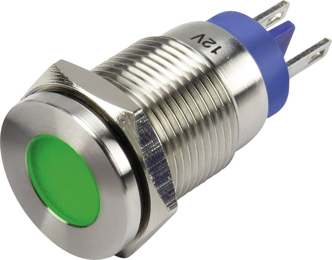 TRU COMPONENTS GQ16F-D/G/12V/N Lampka sygnalizacyjna LED zielony 12 V/DC - obrazek 1