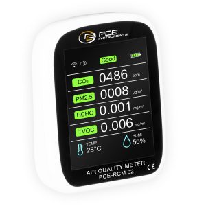 Miernik cząsteczek PCE Instruments wilgotność, temperatura, Drobny pył, cząsteczki powietrza funkcja pomiaru temperatury Miernik cząsteczek PCE Instruments wilgotność, temperatura, Drobny pył, cząsteczki powietrza funkcja pomiaru temperatury