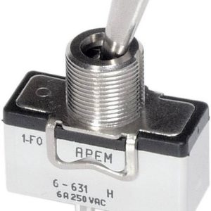 APEM 6-639H/2 6-639H/2 Przełącznik dźwigienkowy 250 V/AC 6 A 1 x wł/wył/wł zatrzask/0/zatrzask 1 szt. APEM 6-639H/2 6-639H/2 Przełącznik dźwigienkowy 250 V/AC 6 A 1 x wł/wył/wł zatrzask/0/zatrzask 1 szt.