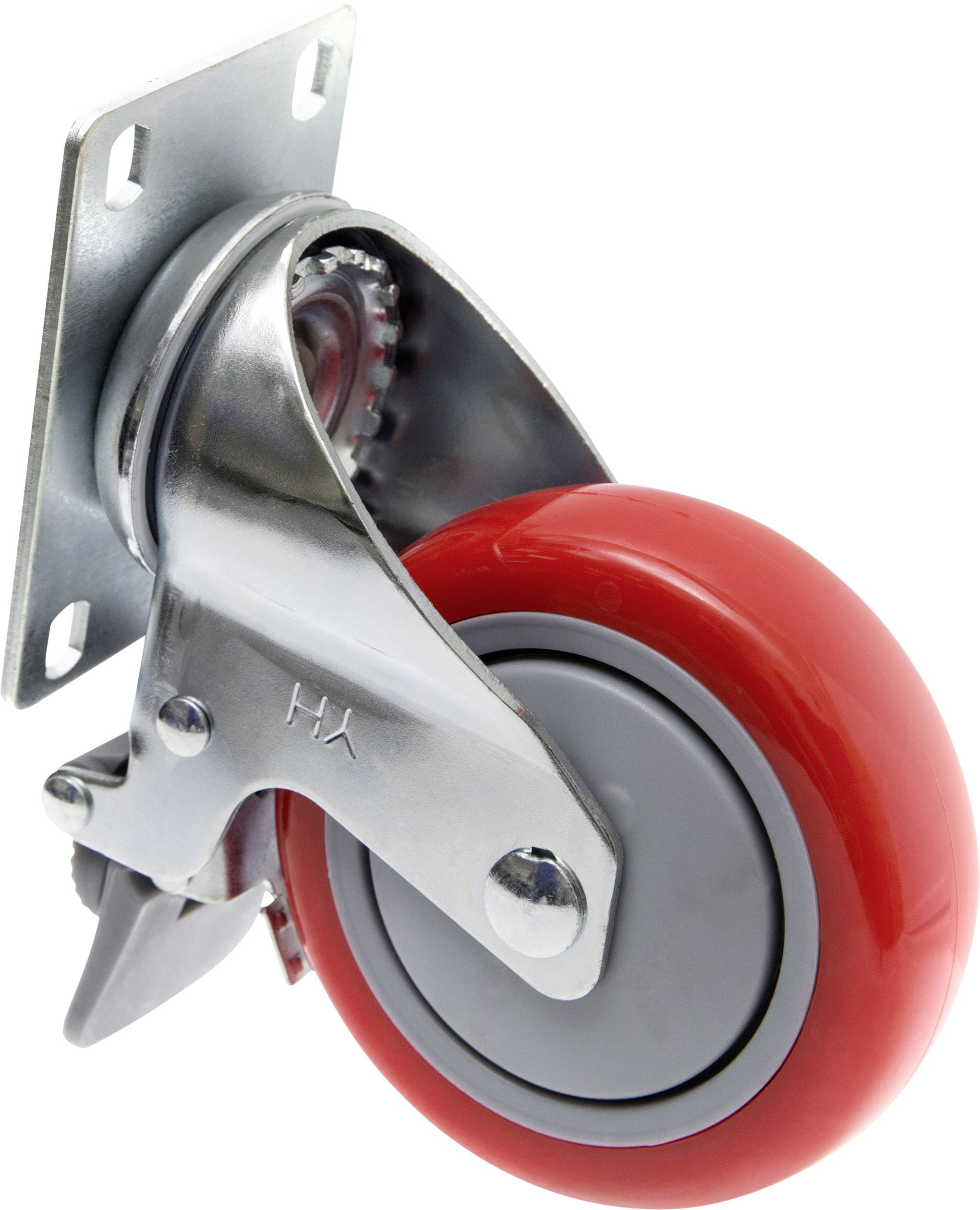 TOOLCRAFT TO-5137956 Kółko obrotowe z blokadą 100 mm z płytą Maksymalne obciążenie: 125 kg - obrazek 1