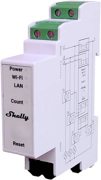 Shelly Shelly Pro 3EM 400A Licznik energii elektrycznej Bluetooth, Wi-Fi - obrazek 1
