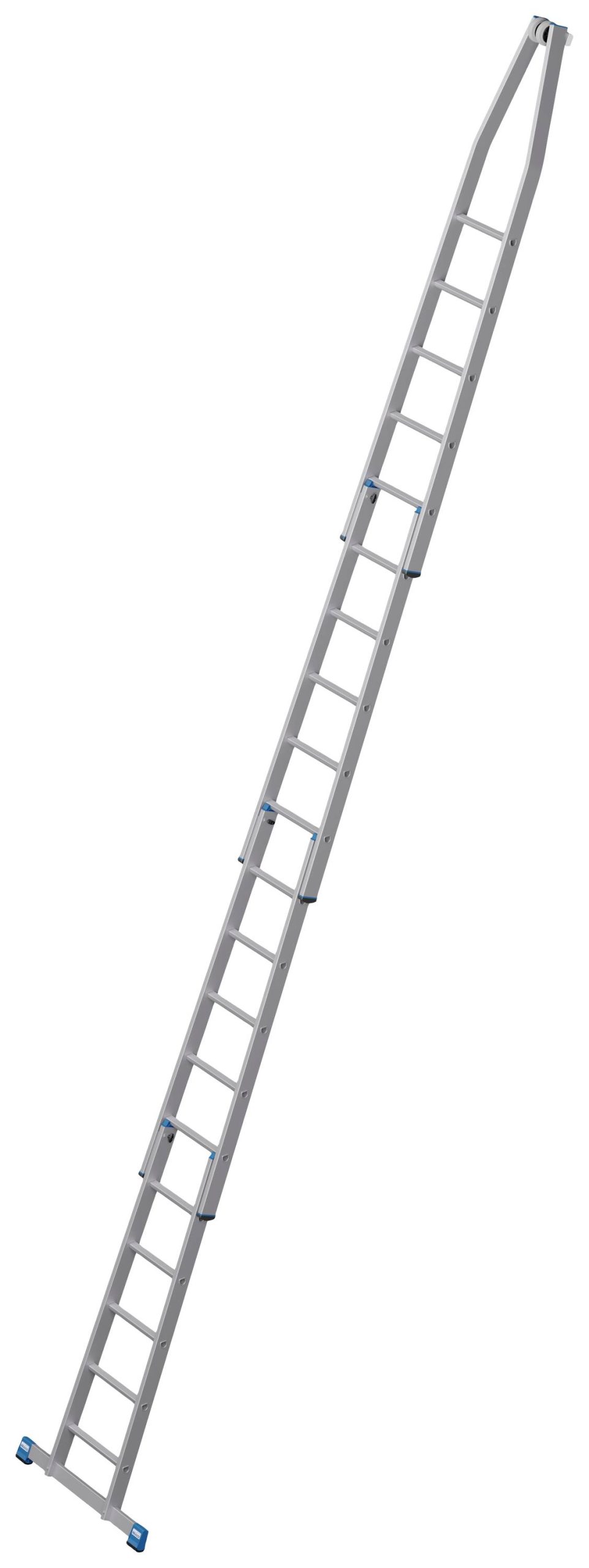 Krause 842367 aluminium Drabina szczebelkowa Maksymalna wysokość robocza: 6.95 m srebrny 19.2 kg - obrazek 1