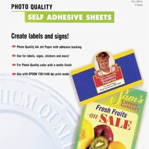 Epson Photo Quality Self Adhesive Sheets A4 C13S041106 Papier fotograficzny DIN A4 167 g/m² 10 ark. samoprzylepny Epson Photo Quality Self Adhesive Sheets A4 C13S041106 Papier fotograficzny DIN A4 167 g/m² 10 ark. samoprzylepny