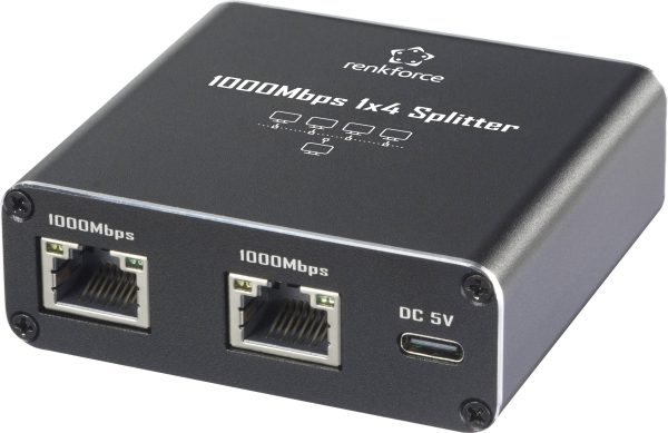 Renkforce RF-6739680 RF-GES-400 Switch sieciowy RJ45 5 Portów 1 GBit/s zasilanie USB