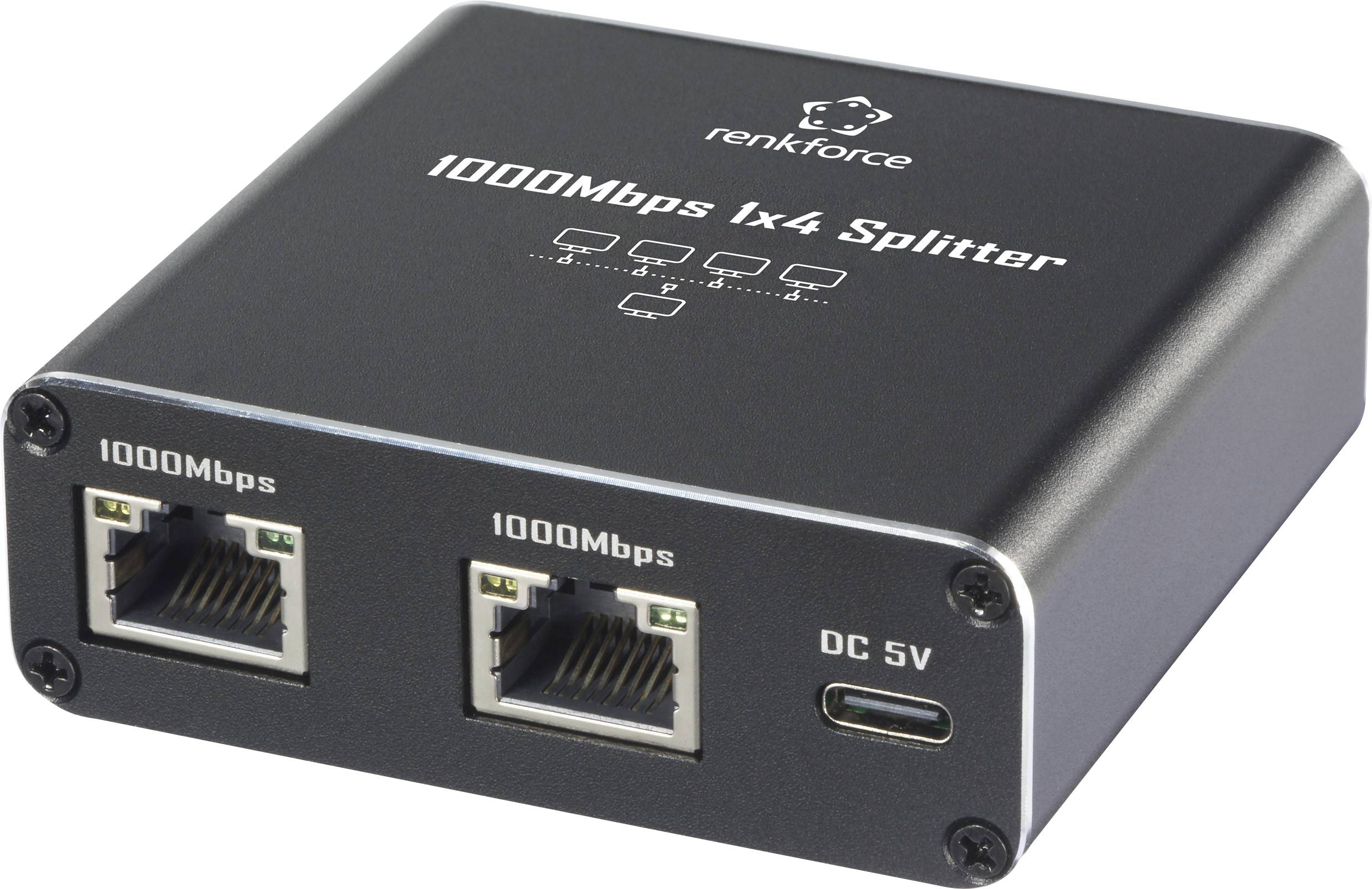 Renkforce RF-6739680 RF-GES-400 Switch sieciowy RJ45 5 Portów 1 GBit/s zasilanie USB - obrazek 1