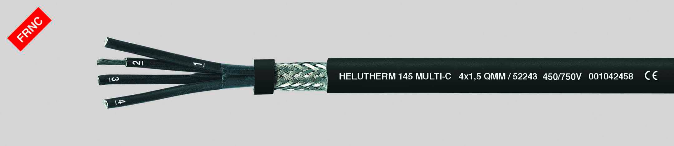 HELU HELUTHERM® 145 Multi-C Przewód odporny na wysokie temperatury 4 x 0.75 mm² czarny 52215-500 500 m - obrazek 1