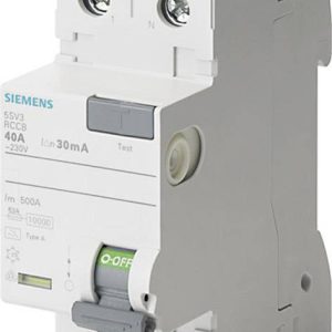 Siemens 5SV33146 Wyłącznik różnicowoprądowy A 2 styki 40 A 0.03 A 230 V Siemens 5SV33146 Wyłącznik różnicowoprądowy A 2 styki 40 A 0.03 A 230 V
