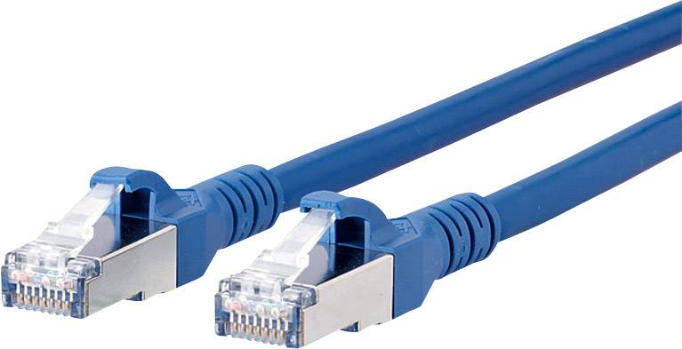 kabel LAN Metz Connect 1308452044-E, 1 szt., RJ45, CAT 6a, S/FTP, 2.00 m, niebieski - obrazek 1