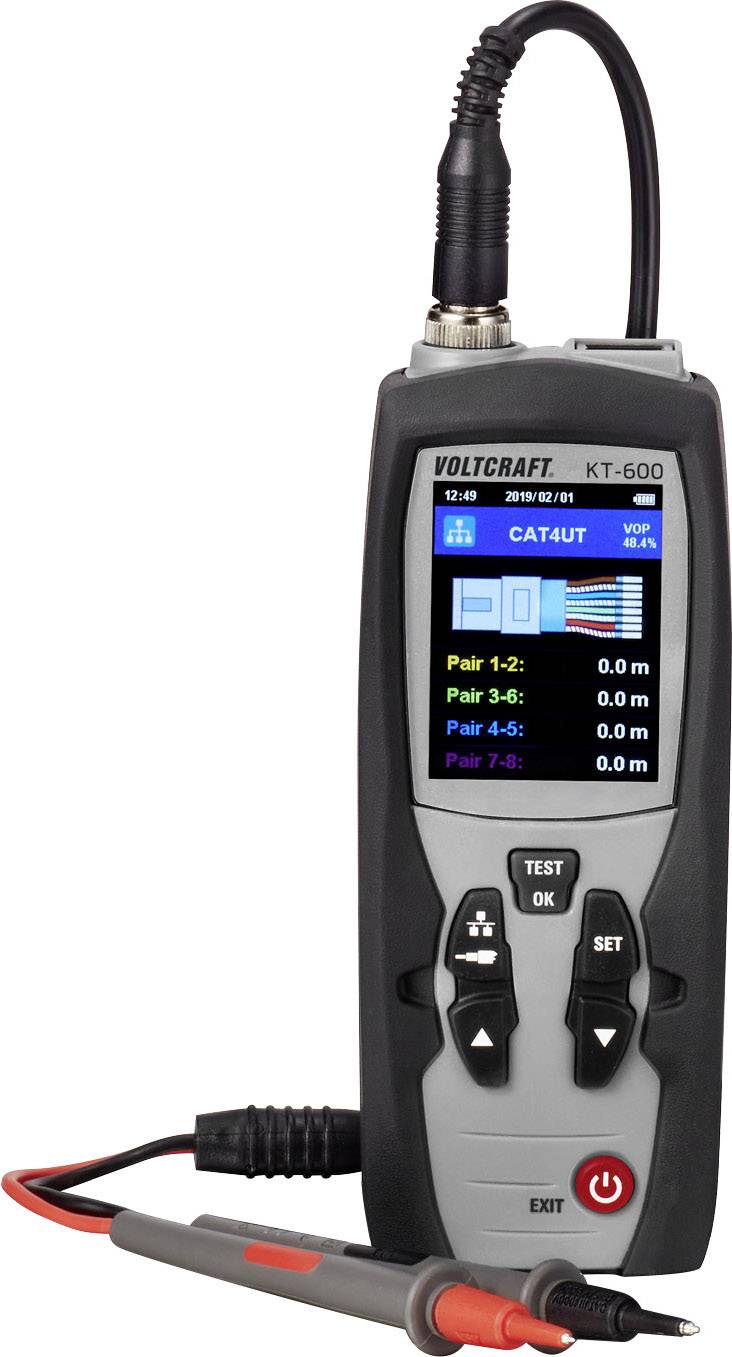 Tester kabli VOLTCRAFT KT-600 VC-9199620, lokalizacja przerw - obrazek 1