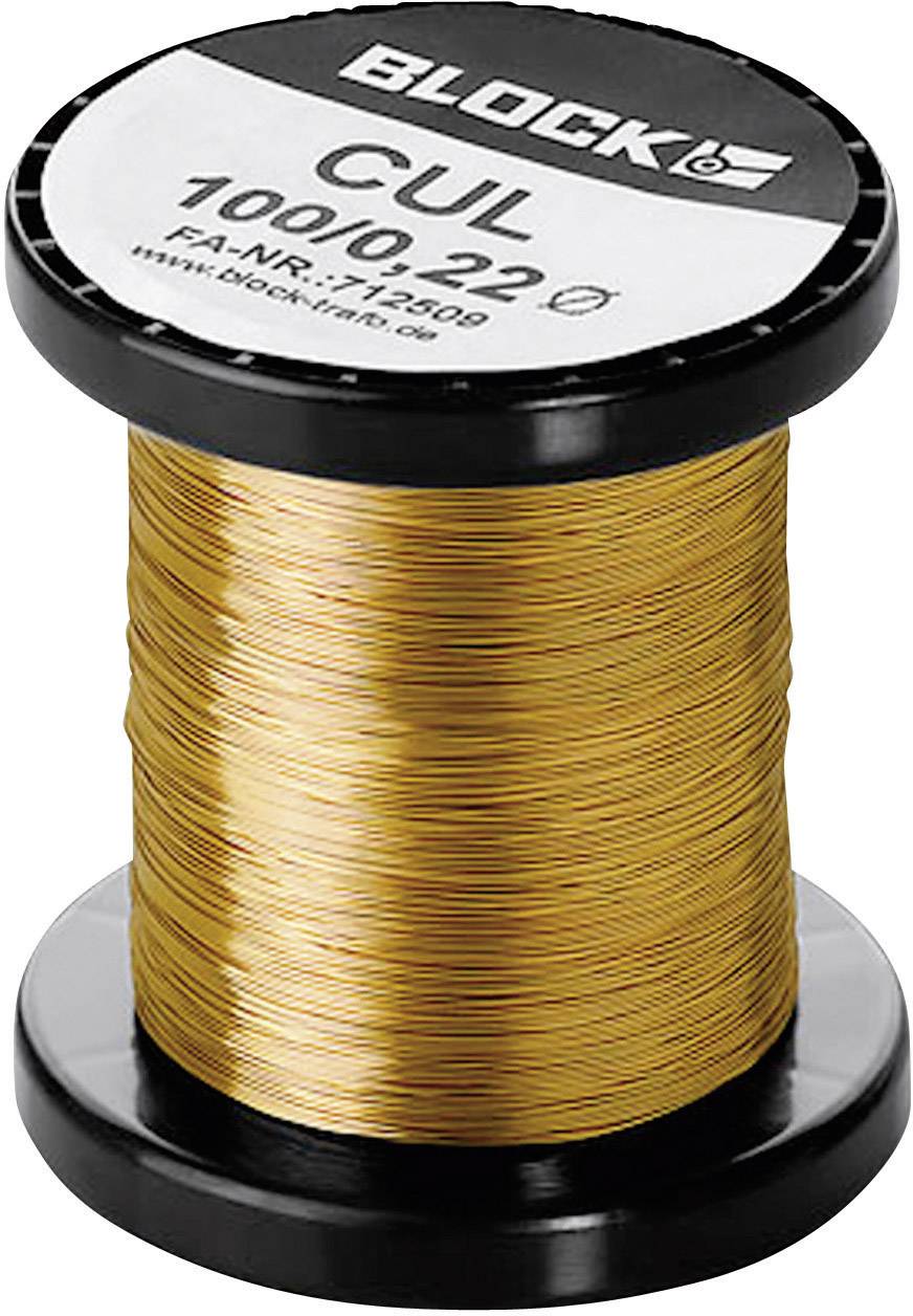 BLOCK Drut miedziany, emaliowany Średnica zewnętrzna (bez izolacji): 0.35 mm 112 m 0.10 kg - obrazek 1