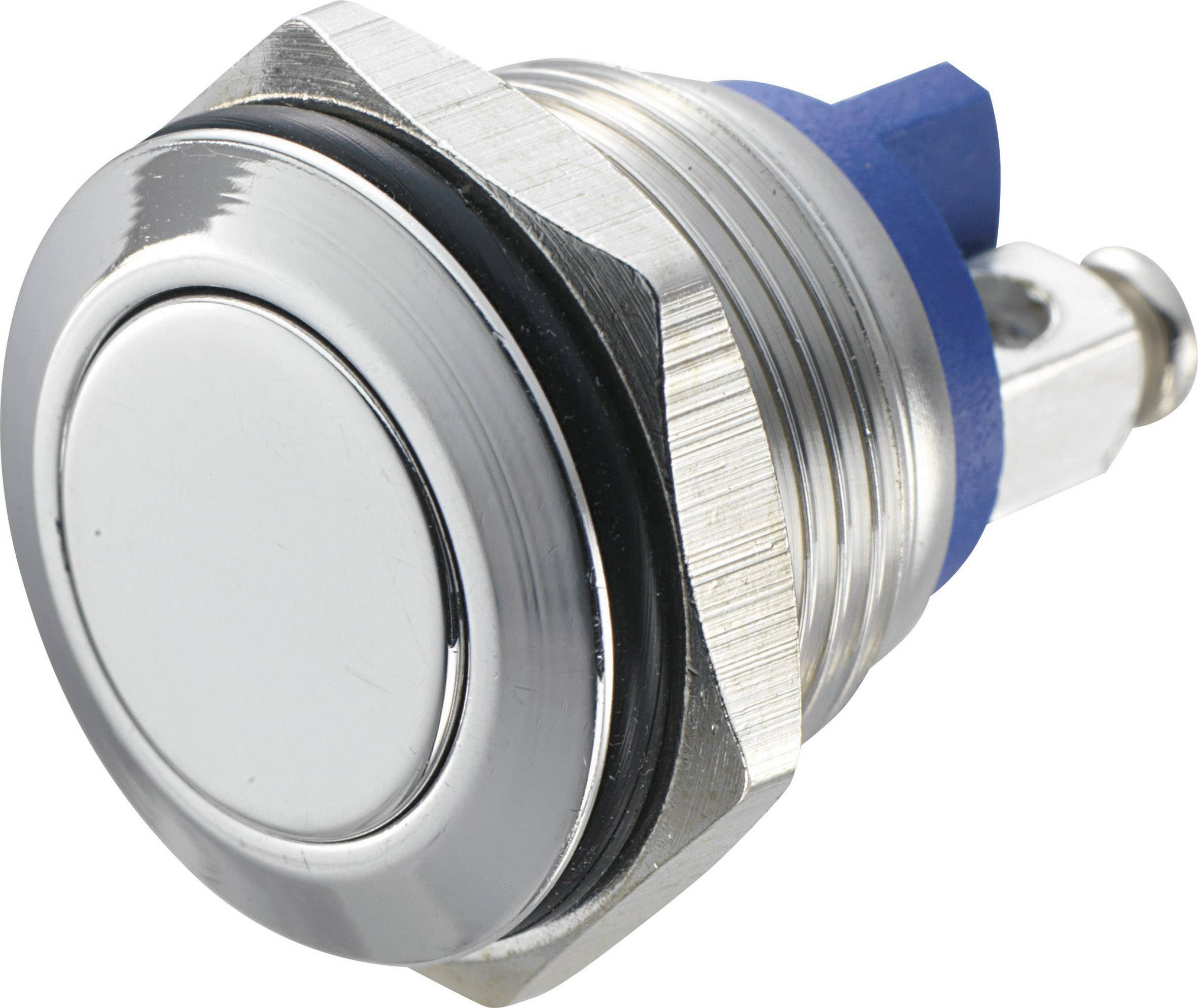 Przycisk wandaloodporny chwilowy TRU COMPONENTS GQ 16F-S, 1 x wył/(wł), IP65, 1 szt. - obrazek 1
