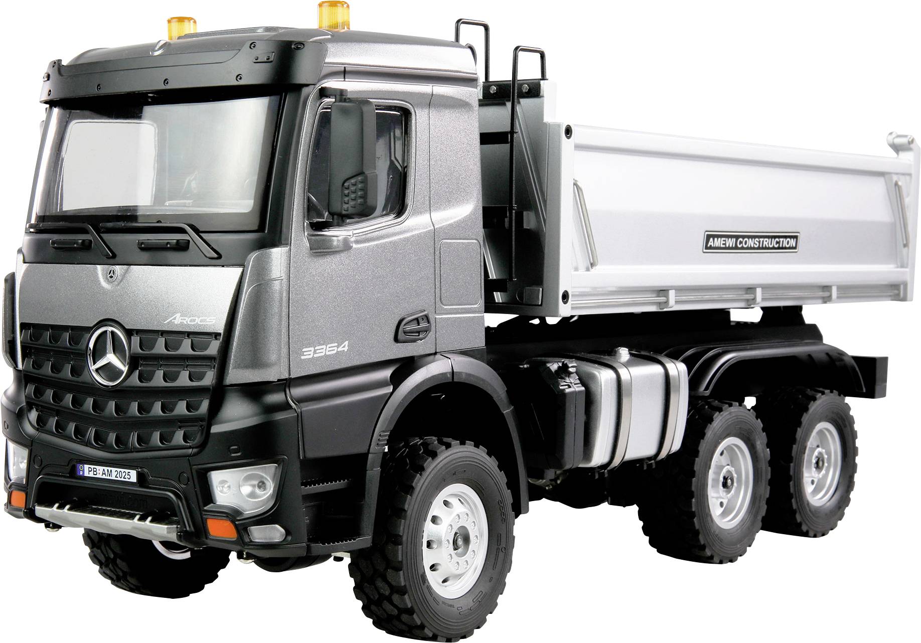 Moduł funkcyjny RC Amewi Mercedes-Benz Arocs Kipper 6x6 anthrazit 1:14 RtR - obrazek 1