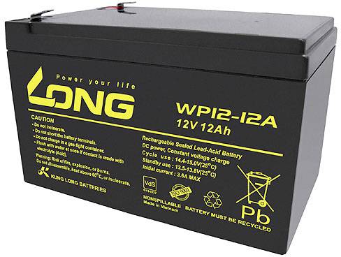 Akumulator ołowiowy Long WP12-12A/F2 WP12-12A/F2, AGM, 12 V, 12 Ah - obrazek 1