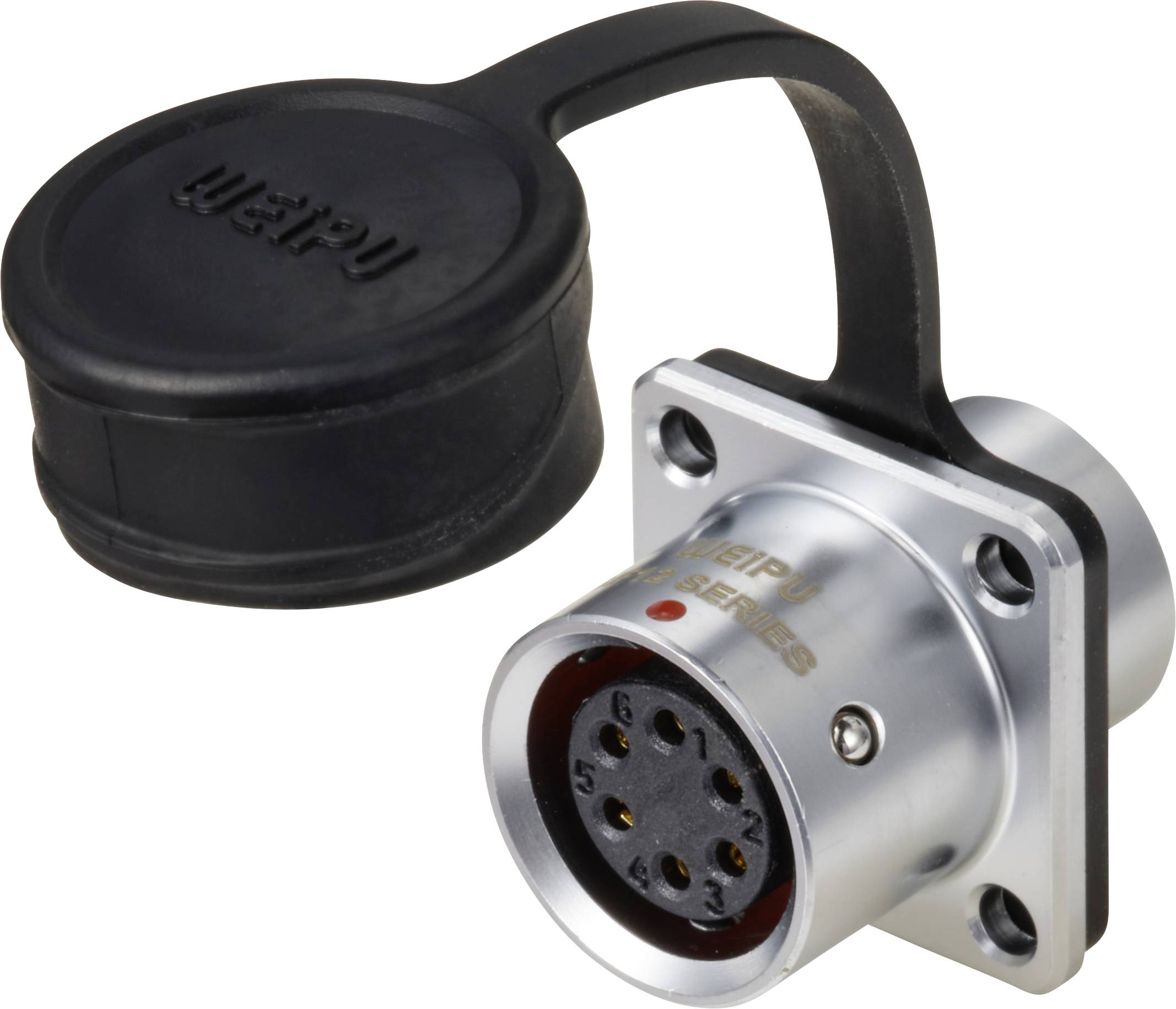 Złącze okrągłe żeńskie push-pull Weipu SF1213/S6, 6 pin, 125 V/AC, IP67, do lutowania - obrazek 1