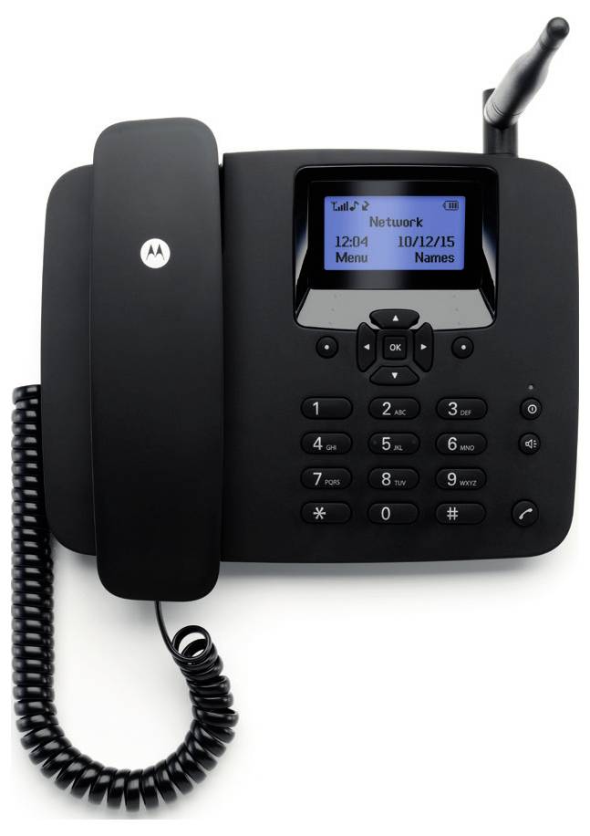 Stacjonarny telefon komórkowy Motorola FW200L czarny - obrazek 1