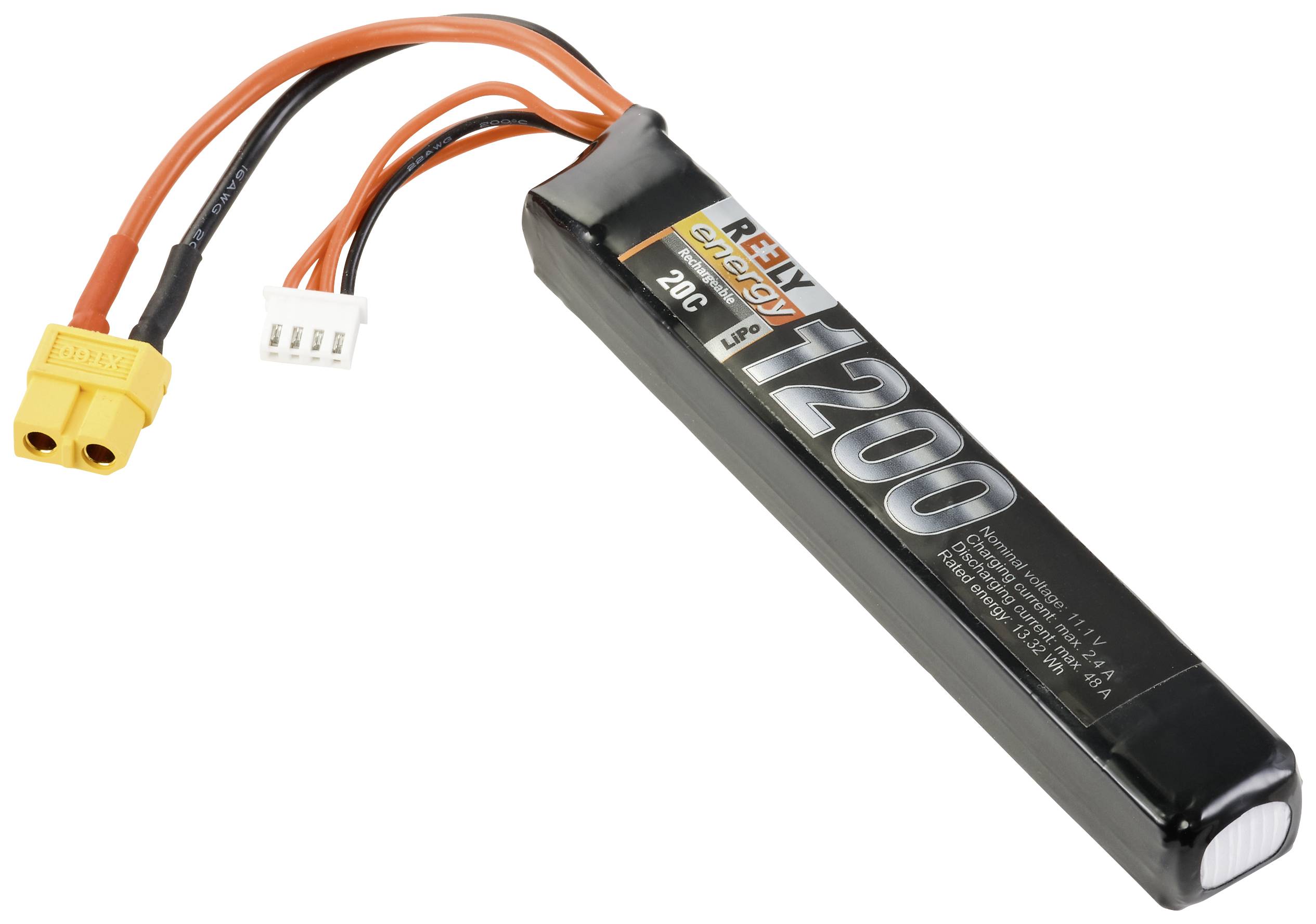 Pakiet akumulatorów (LiPo) 11.1 V 1200 mAh 40 C Reely Softcase XT60H - obrazek 1