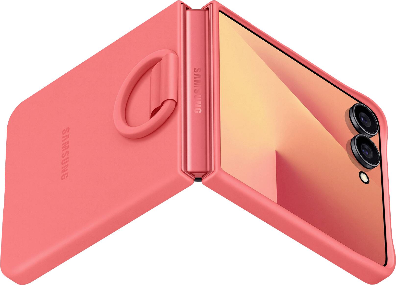 Samsung Silicone Ring Case für Galaxy Flip7 Case Samsung Galaxy Z Flip7 czerwony EF-PF766TREGWW - obrazek 1
