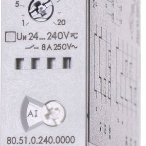 Przekaźnik czasowy Finder 80.51.0.240.0000, 0.1 s – 24 h, 400 V/AC, 8 A, 1 szt. Przekaźnik czasowy Finder 80.51.0.240.0000, 0.1 s – 24 h, 400 V/AC, 8 A, 1 szt.