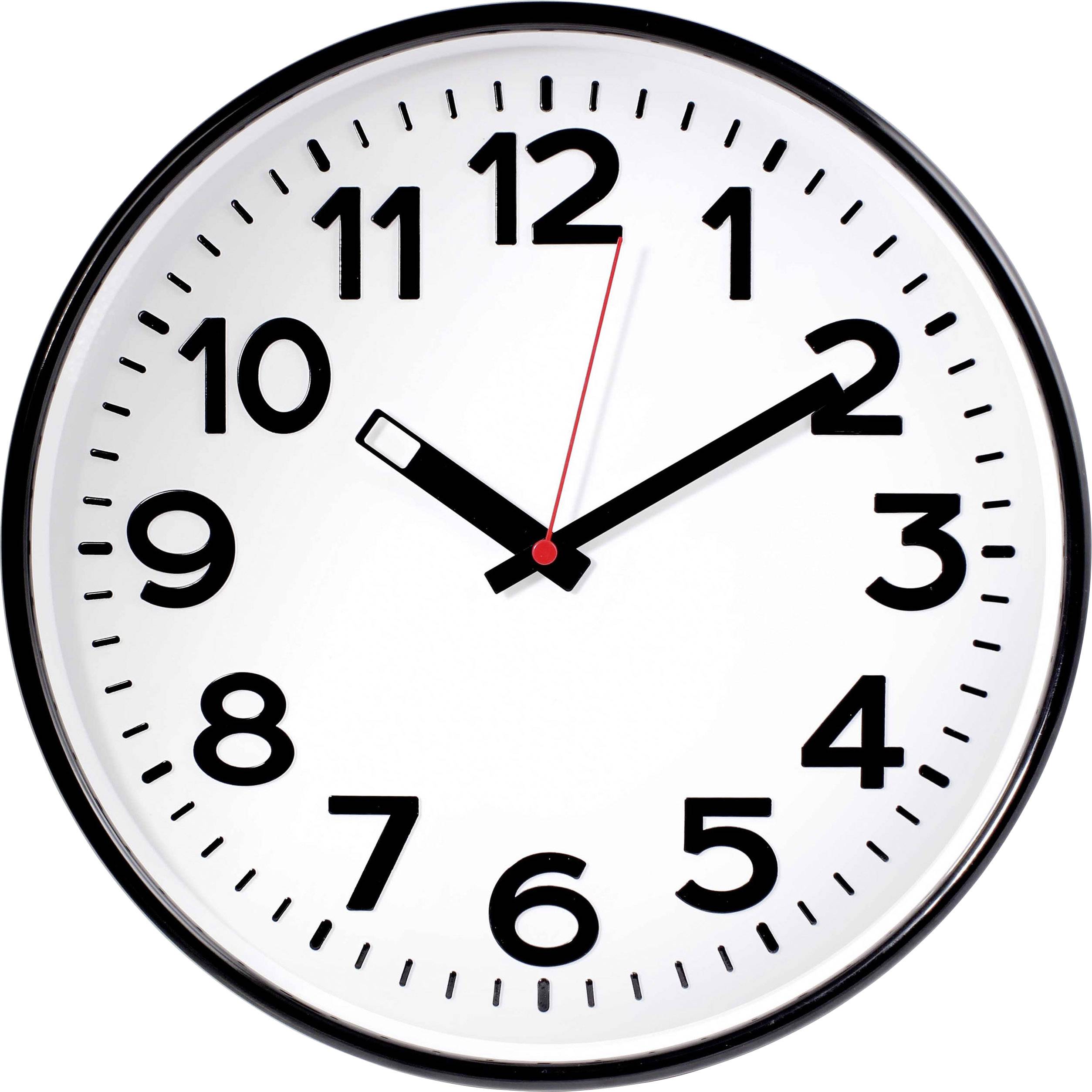 EUROTIME 82320 Kwarcowy Zegar ścienny 30 cm x 50 mm czarny - obrazek 1