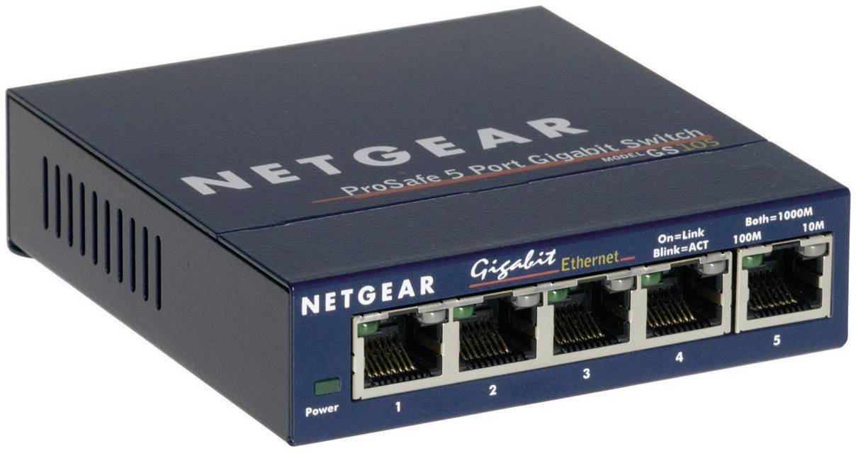 Switch NETGEAR GS105 GE GS105GE, 5 Portów, 1000 MBit/s - obrazek 1