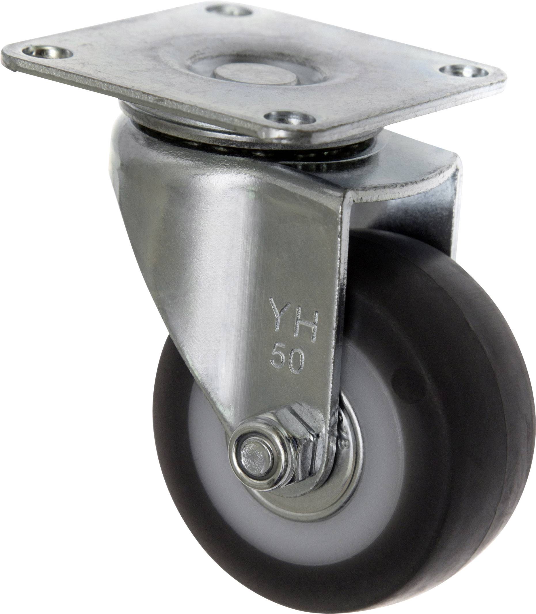TOOLCRAFT TO-5137866 Kółko obrotowe TPR 50 mm z płytką montażową Maksymalne obciążenie: 50 kg - obrazek 1