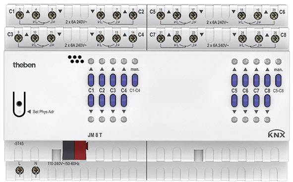 Element wykonawczy do rolet Theben 4940255 JM 8 T KNX