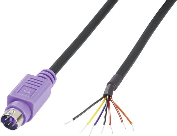 Złącze męskie DIN miniaturowe 0204097 BKL Electronic 0204097 złącze męskie proste Ilość styków: 6 fioletowy 1 szt.