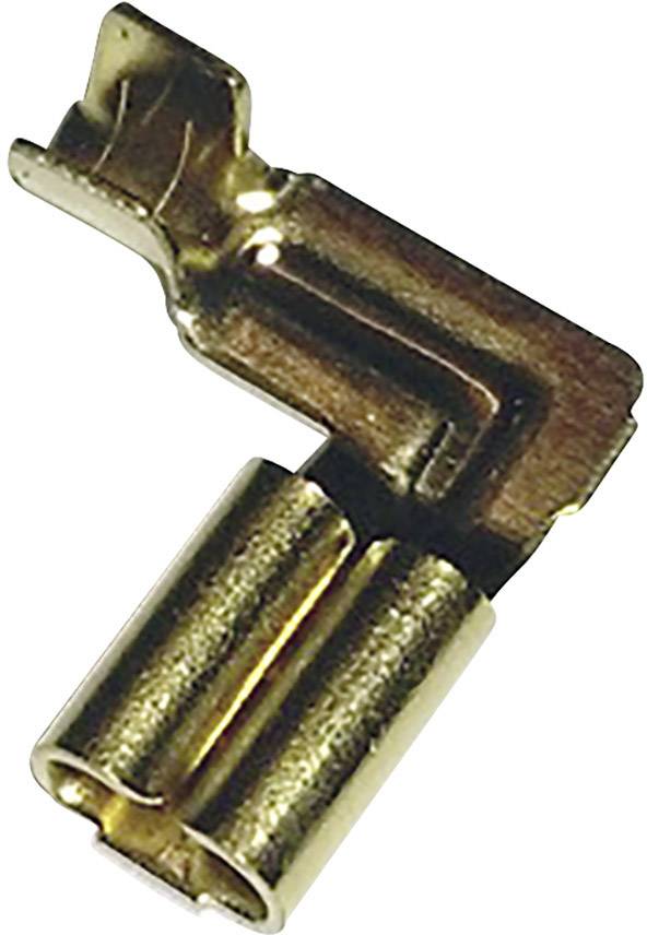 Konektor żeński kątowy, nieizolowany, mosiądz, 2.8x0.8 mm, 0.5-1.0 mm2 - obrazek 1