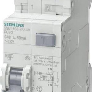 Wyłącznik różnicowoprądowy/automatyczny Siemens 5SU13566KK16 2 styki 16 A 0.03 A 230 V Wyłącznik różnicowoprądowy/automatyczny Siemens 5SU13566KK16 2 styki 16 A 0.03 A 230 V