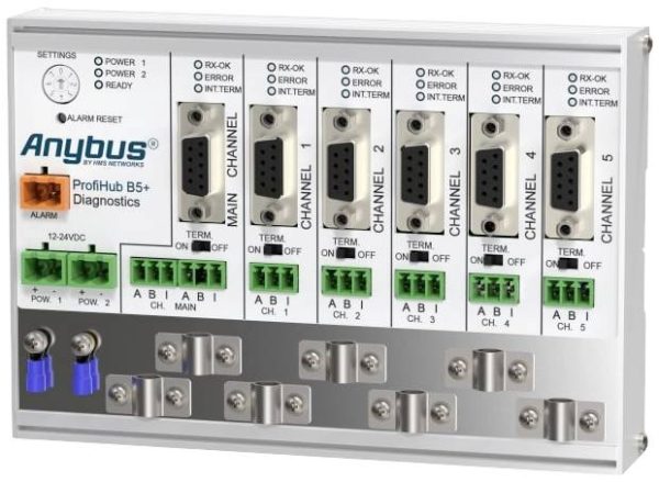Repeater Anybus ProfiHub B5+R Napięcie robocze: 12 V/DC, 24 V/DC