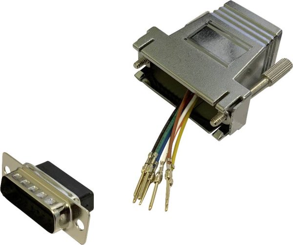 Adapter BKL Electronic 10121123 złącze męskie D-SUB 15-pin – złącze żeńskie RJ45