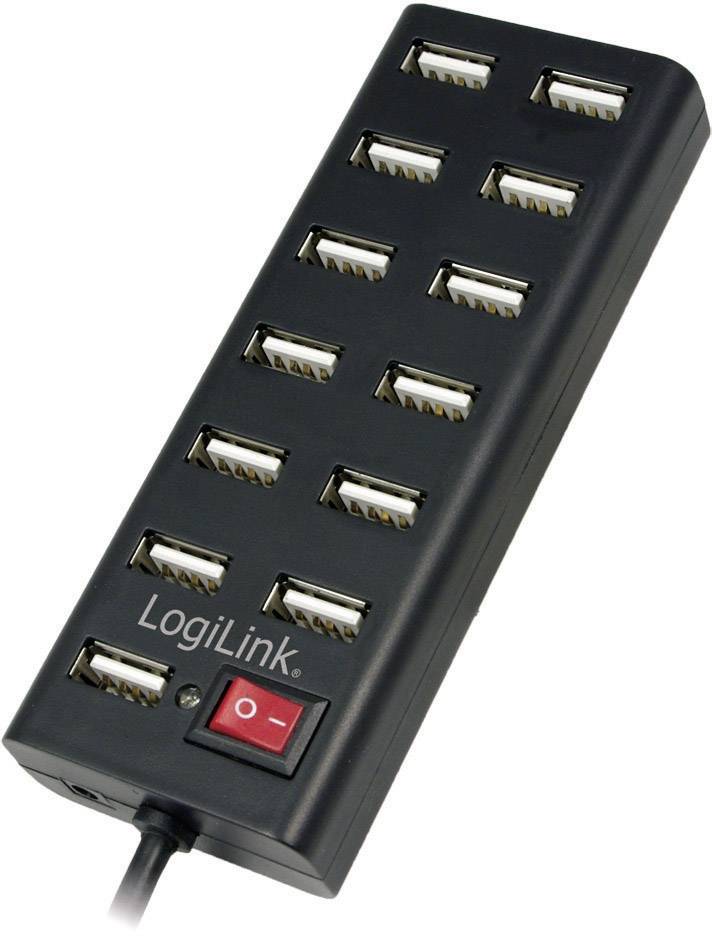 LogiLink UA0126 USB-Hub 13 Portów USB-A USB 2.0 480 MBit/s czarny UA0126 - obrazek 1