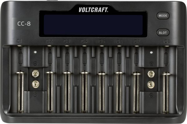 VOLTCRAFT CC-8 Ładowarka do akumulatorów LiIon, LiFePO, NiMH, NiCd A, AA, AAA, AAAA, 9 V , C, Sub-C, 10340, 14500, 16340