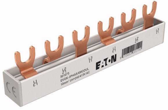 Eaton EP-501075 Szyna widełkowa EVGK, 3 fazy, L1 - L2 - L3 Szyna fazowa szary 63 A 1 szt. - obrazek 1