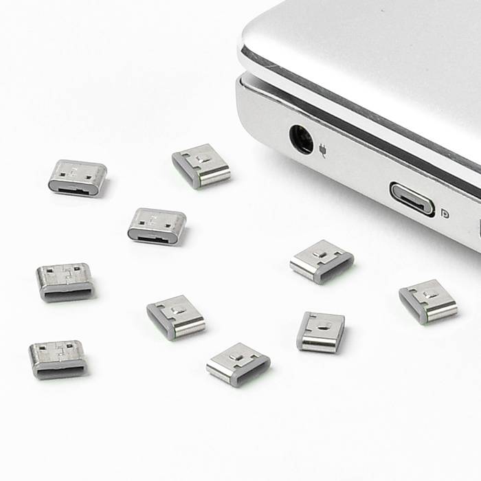 Smartkeeper Blokada portu USB-C® CL04P1GY Zestaw 10-elementowy szary bez klucza CL04P1GY - obrazek 1