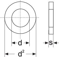 Podkładka plastikowa Toolcraft, M4, O = 9 x 4,3 mm, DIN 125, 10 szt.