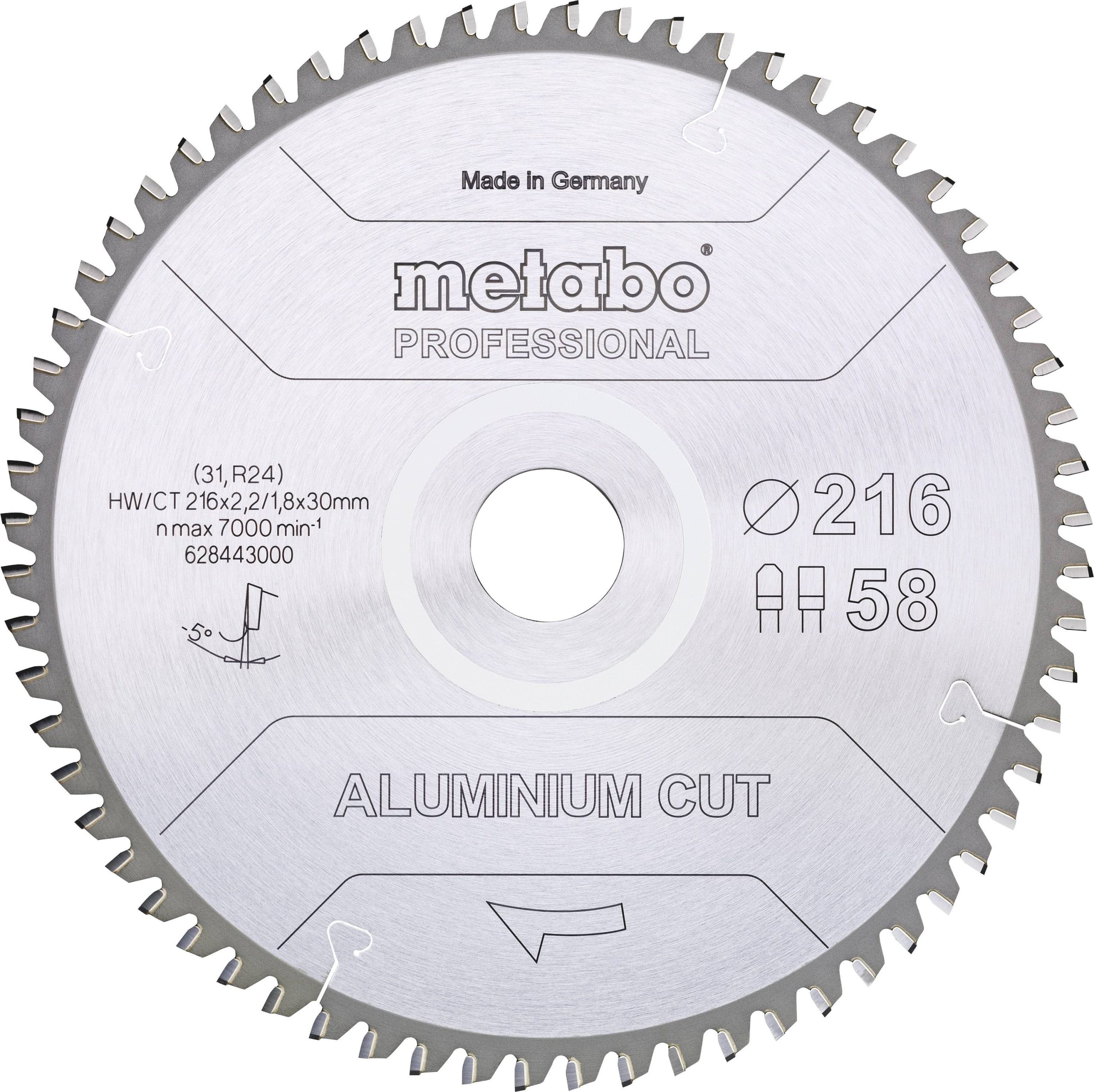 Tarcza tnąca Metabo ALUMINIUM CUT PROFESSIONAL 216 x 30 x 1.8 mm 1 szt. - obrazek 1