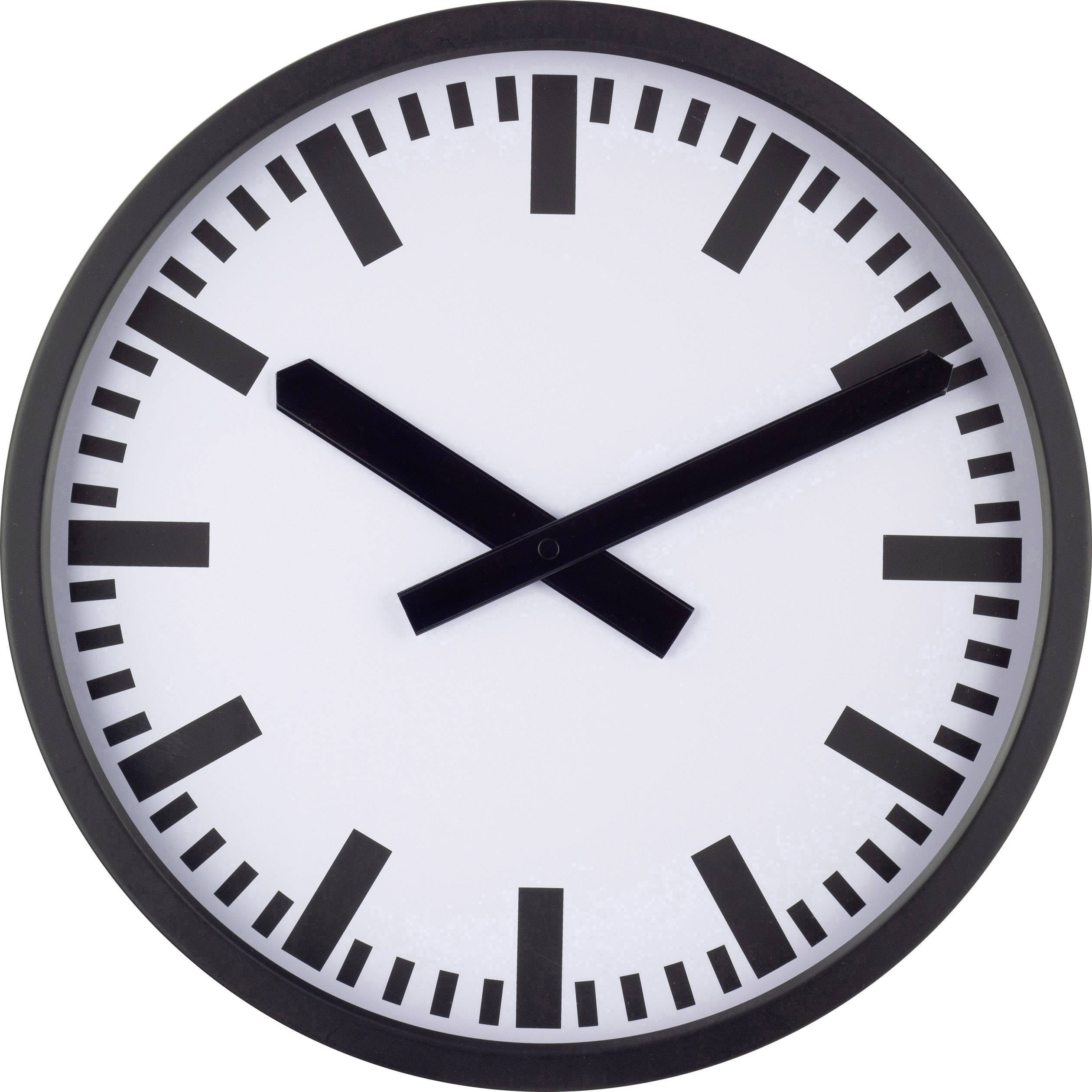 EUROTIME 59540-05 Sterowany radiowo Zegar radiowy 35 cm x 35 mm x 50 mm czarny (matowy) - obrazek 1