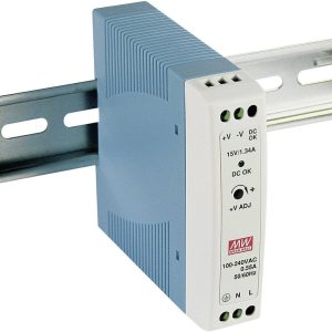 Zasilacz na szynę DIN MEAN WELL MDR-20-24, 24 V/DC, 1 A, 24 W Zasilacz na szynę DIN MEAN WELL MDR-20-24, 24 V/DC, 1 A, 24 W