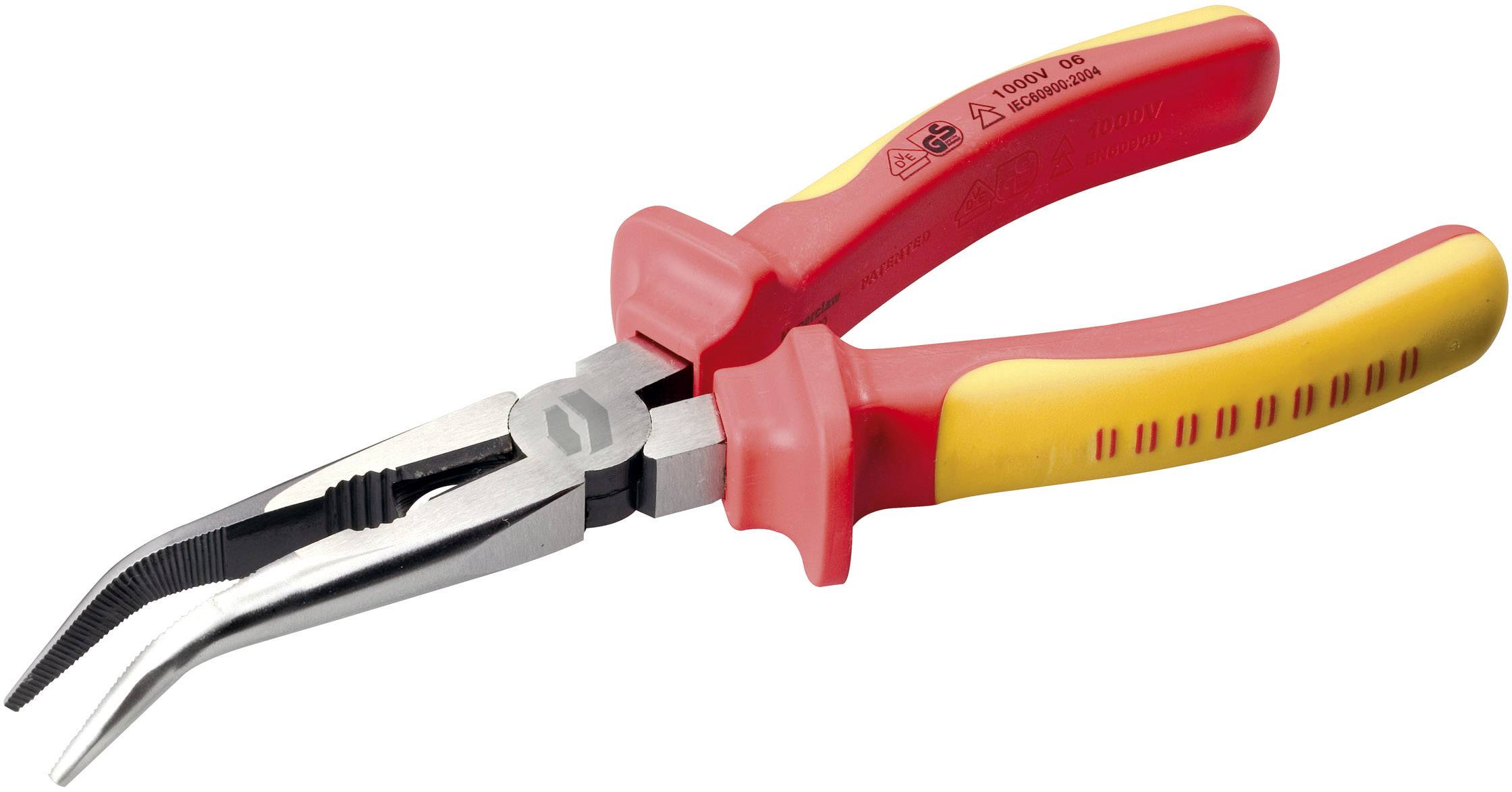 TOOLCRAFT TO-6796773 VDE Szczypce telefoniczne wygięte pod kątem 40° stal chromowo-wanadowa 200 mm - obrazek 1