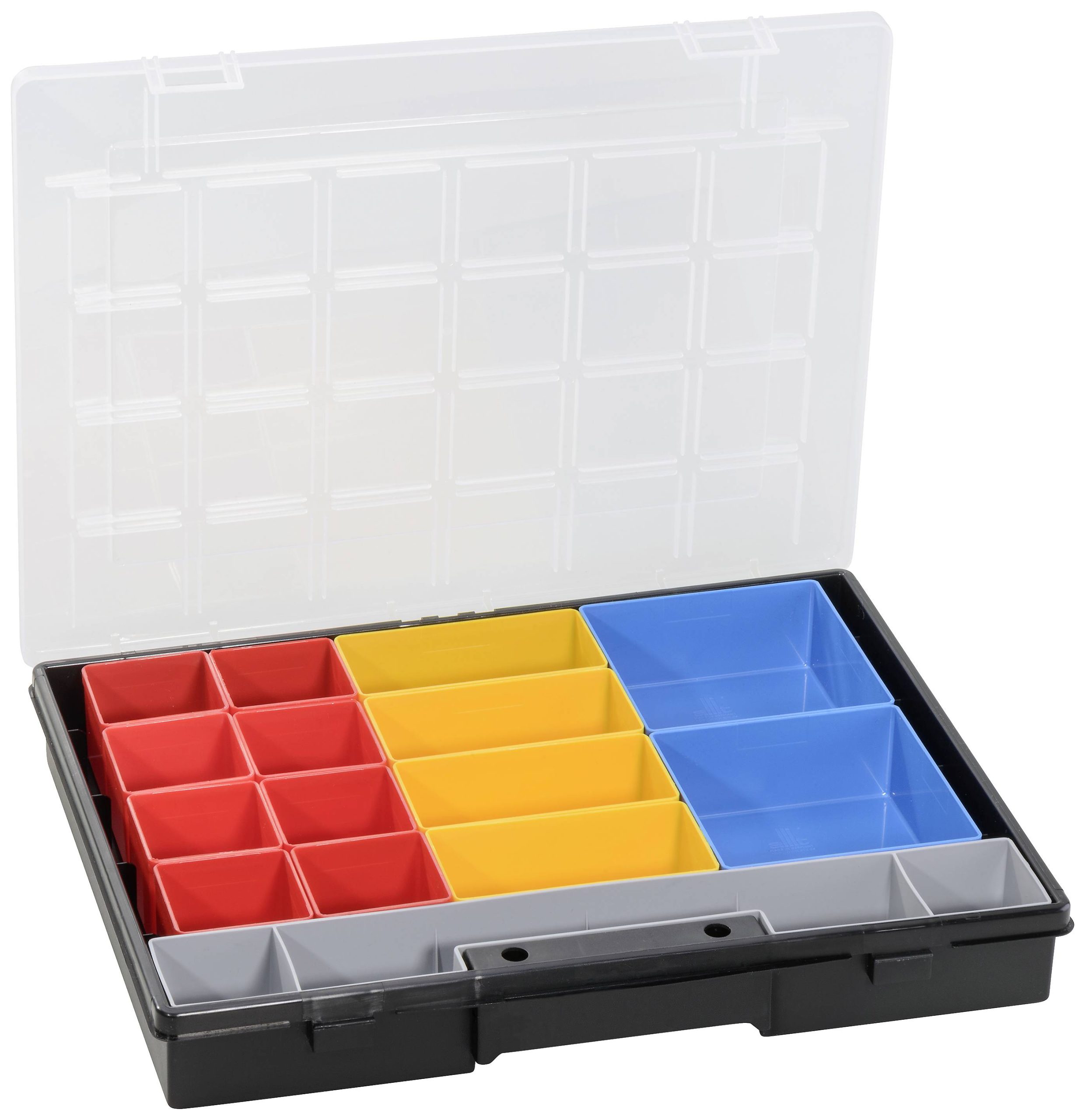 Allit EuroPlus Flex 37-17, schwarz Walizka (D x S x W) 370 x 295 x 55 mm Ilość przegród: 17 przezroczysta pokrywa pudełk - obrazek 1