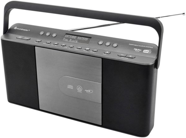 Radio-CD soundmaster RCD1870SW DAB+, fale metrowe (VHF) szary, czarny
