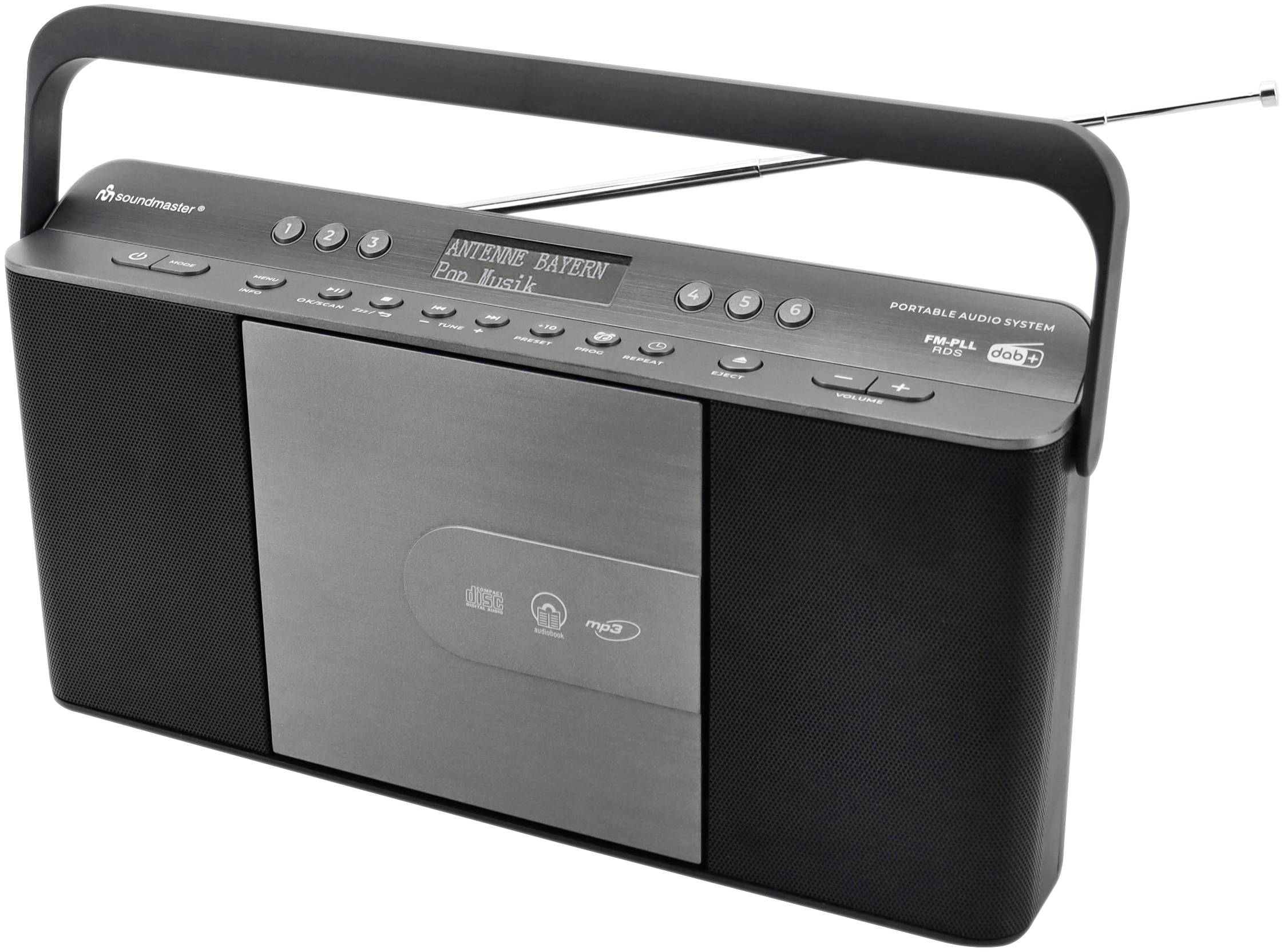 Radio-CD soundmaster RCD1870SW DAB+, fale metrowe (VHF) szary, czarny - obrazek 1