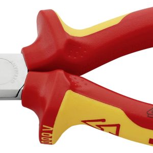Knipex 25 26 160 VDE Szczypce płaskie, okrągłe wygięte pod kątem 40° stal elektrotechniczna chromowo-wanadowa 160 mm Knipex 25 26 160 VDE Szczypce płaskie, okrągłe wygięte pod kątem 40° stal elektrotechniczna chromowo-wanadowa 160 mm