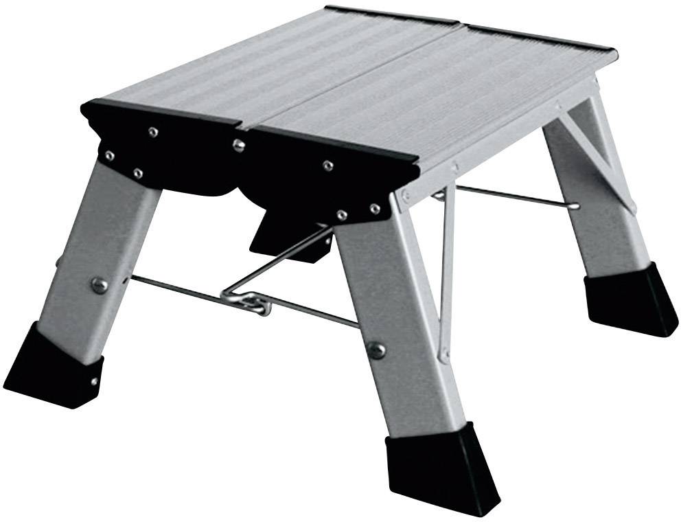Krause Treppy PlusLine 130327 aluminium Stopnie składane podwójne składana Maksymalna wysokość robocza: 2.20 m srebrny 1 - obrazek 1