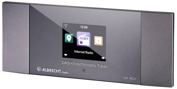 Adapter radia internetowego Albrecht DR 463+ z pilotem, obsługa Spotify antracytowy