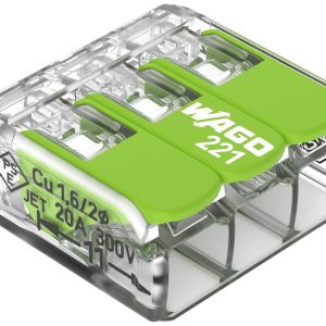 WAGO 221-423 Złącze zaciskowe 221, PIN: 3, 450 V, 32 A, 50 szt. WAGO 221-423 Złącze zaciskowe 221, PIN: 3, 450 V, 32 A, 50 szt.