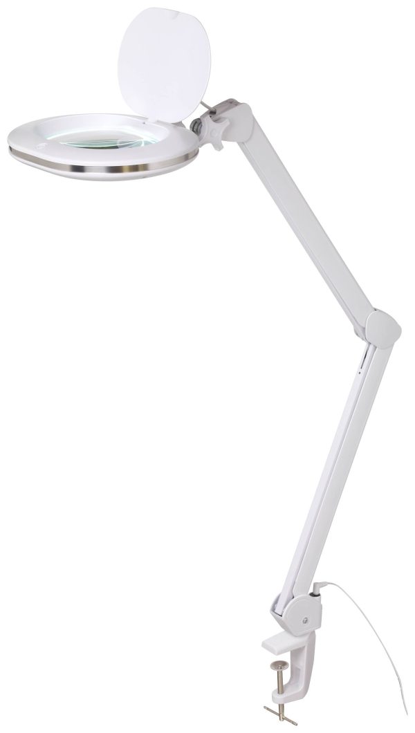 TOOLCRAFT TO-7497012 Lupa z lampą TOOLCRAFT 800 lm LED z 1,75-krotnym powiększeniem 3D z zaciskiem Współczynnik powiększ