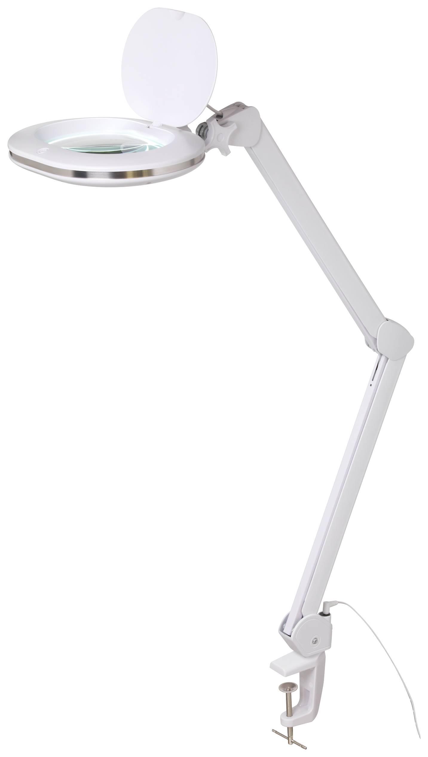 TOOLCRAFT TO-7497012 Lupa z lampą TOOLCRAFT 800 lm LED z 1,75-krotnym powiększeniem 3D z zaciskiem Współczynnik powiększ - obrazek 1